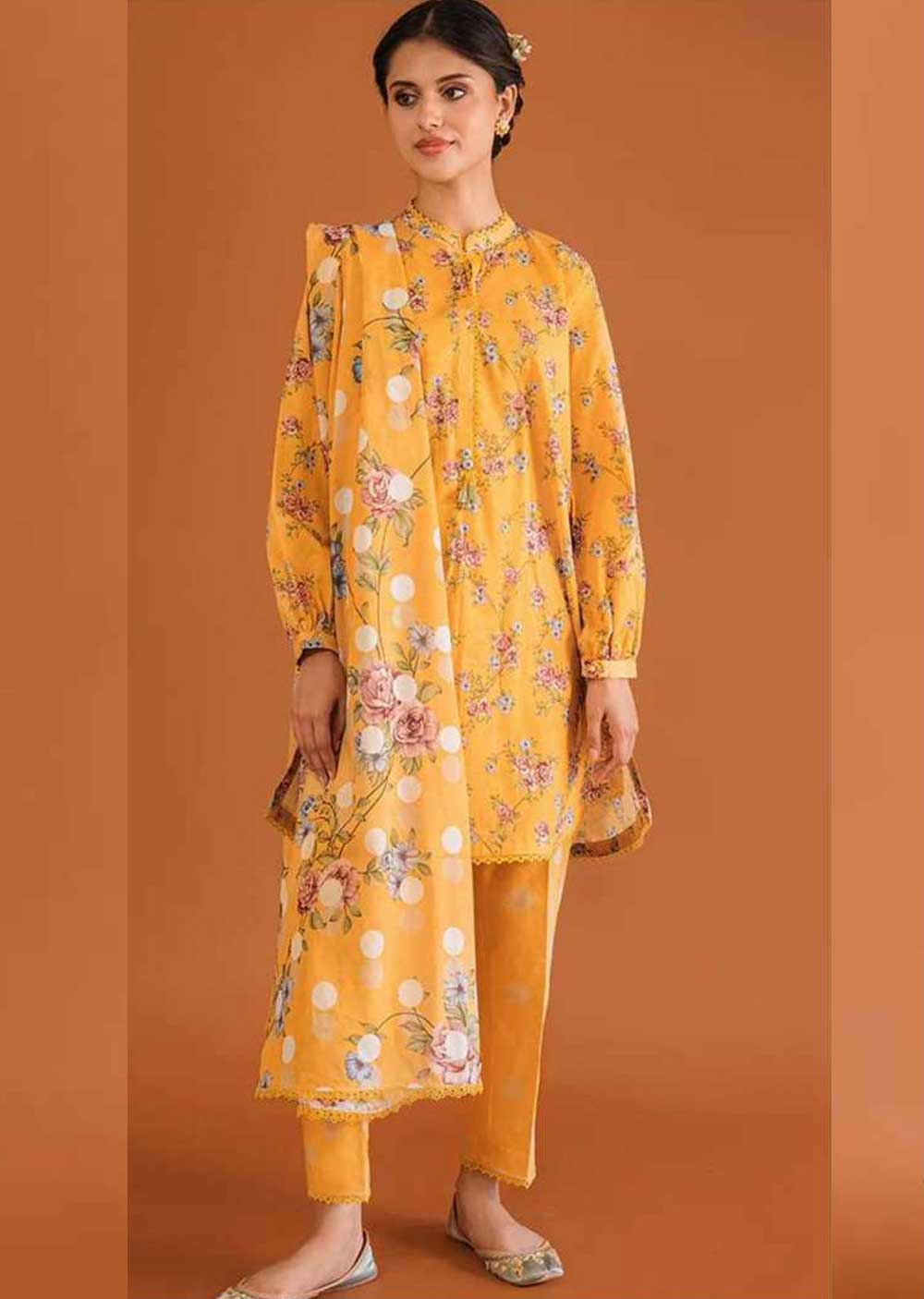 MSU-04 - Unstitched Digital Karandi Suit - Memsaab Online