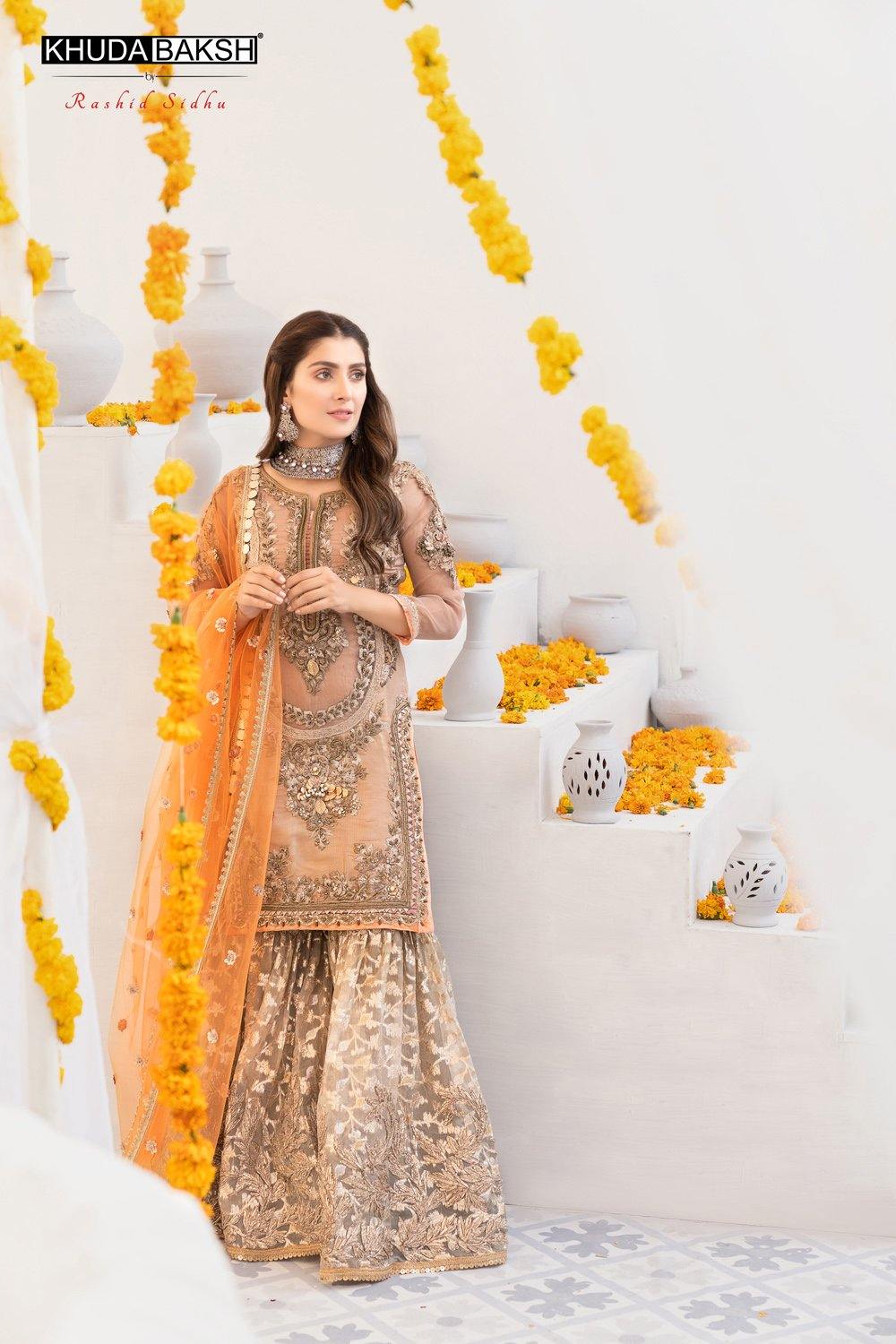Z-225 -gold Readymade - Khuda Ameer Creations 2024 - Memsaab Online
