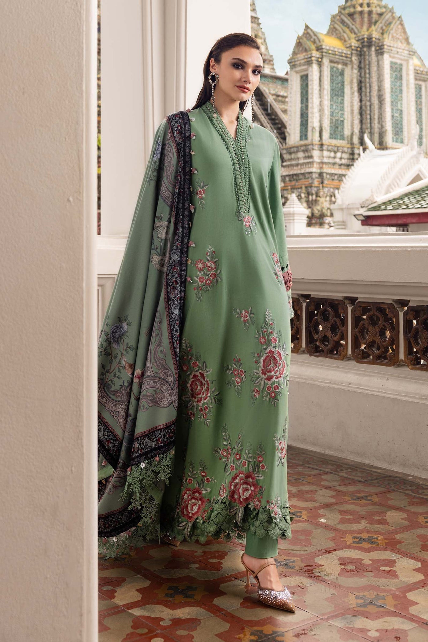 MPT-2808-A Unstitched - Maria B MPRINTS Collection 2025 - Memsaab Online