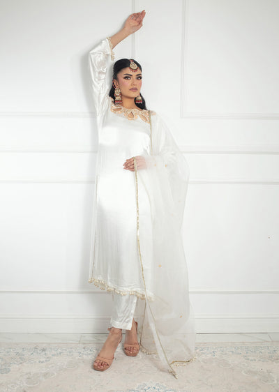 SRB1304 - Aleesha - White Tie Dye - Sehrish.B Designer - Memsaab Online