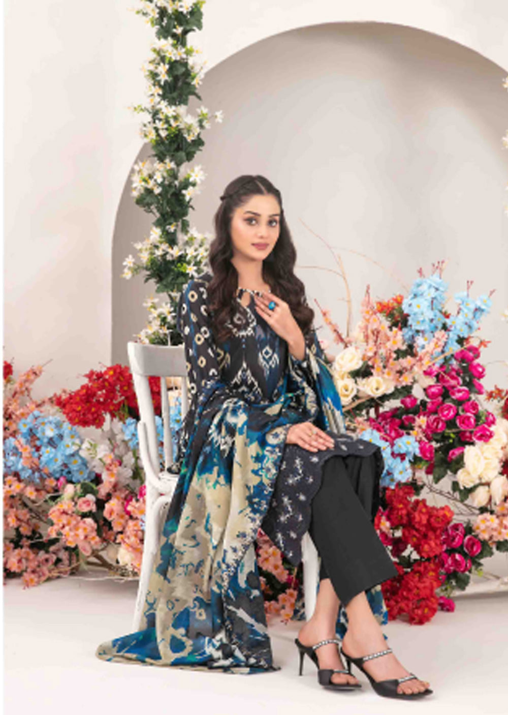 TWD-1394 Readymade Haliyah Tawakkal Lawn Suit 2025 - Memsaab Online