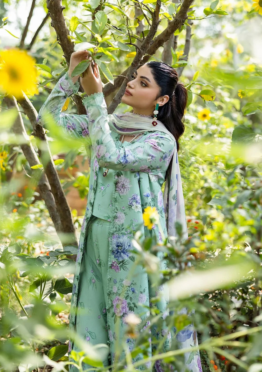 ELFECD-01-A- GARDENELLE - Readymade - Elaf Prints Collection 2025 - Memsaab Online