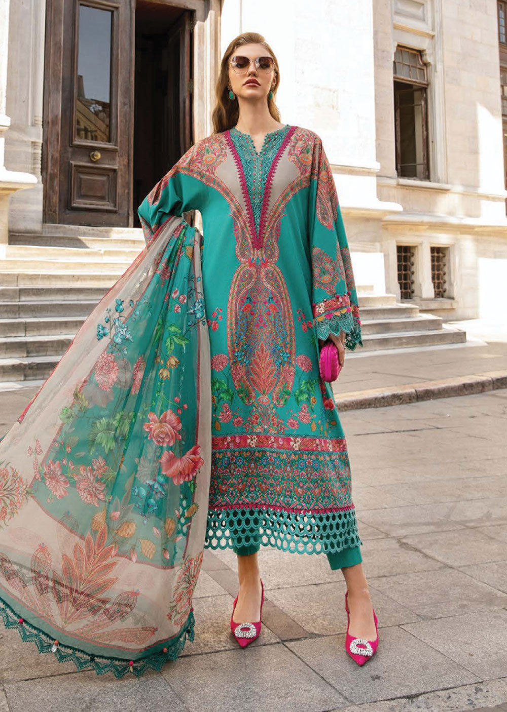 MPTR-2404-A - Readymade - Maria B MPRINTS Collection 2024 - Memsaab Online