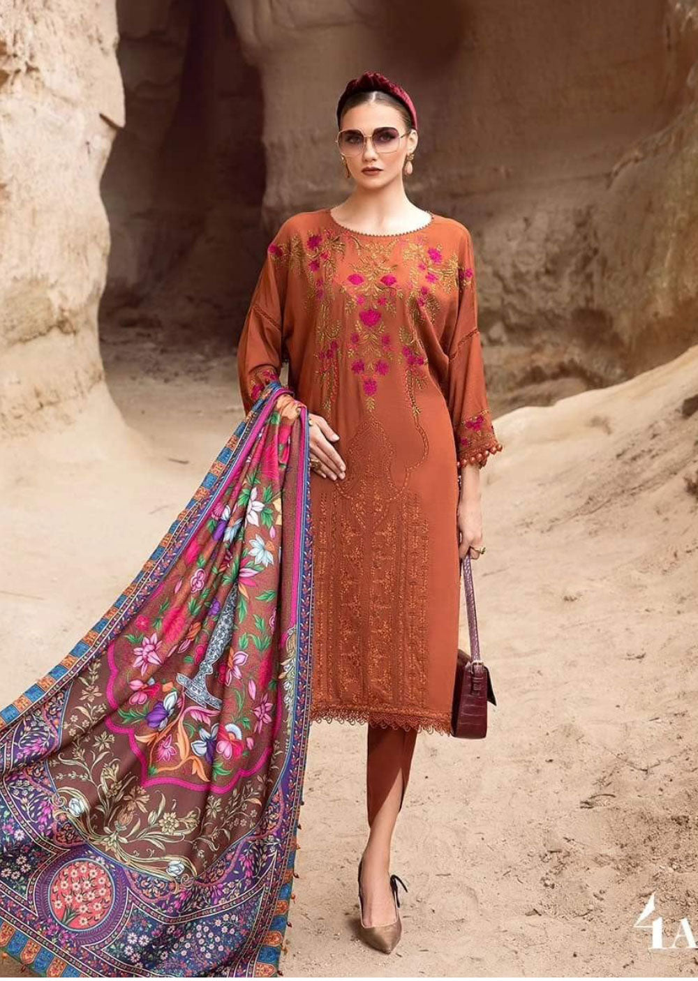 MPT-04-A - Unstitched - M.Prints Winter Collection 2023 - Memsaab Online