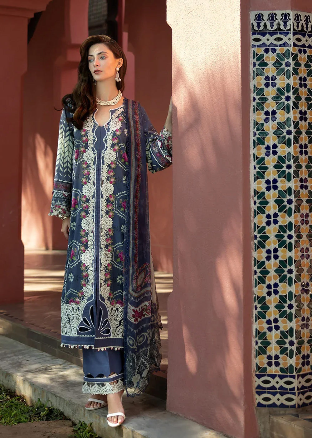 ELFH-04-A - Elaf Signature Embroidered Lawn Collection 2025 - Memsaab Online