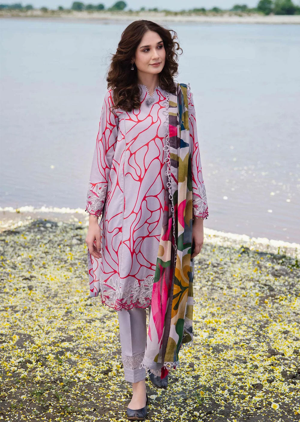 MBCS-404-A - Readymade - Maria B M.Basics Lawn Collection 2024 - Memsaab Online