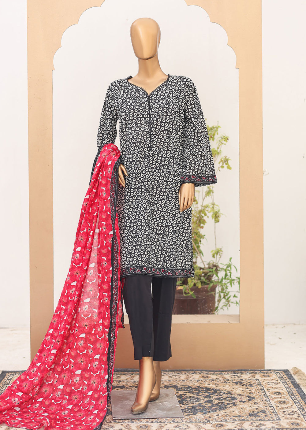 BNS-104 Bin Saeed Printed Cotton Lawn Suits 2024 - Memsaab Online