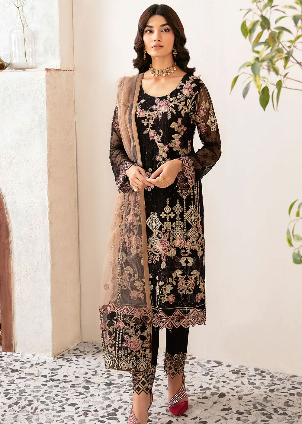 D-1204 - Unstitched - Rangoon by Ramsha Chiffon Collection Vol 12 2024 - Memsaab Online