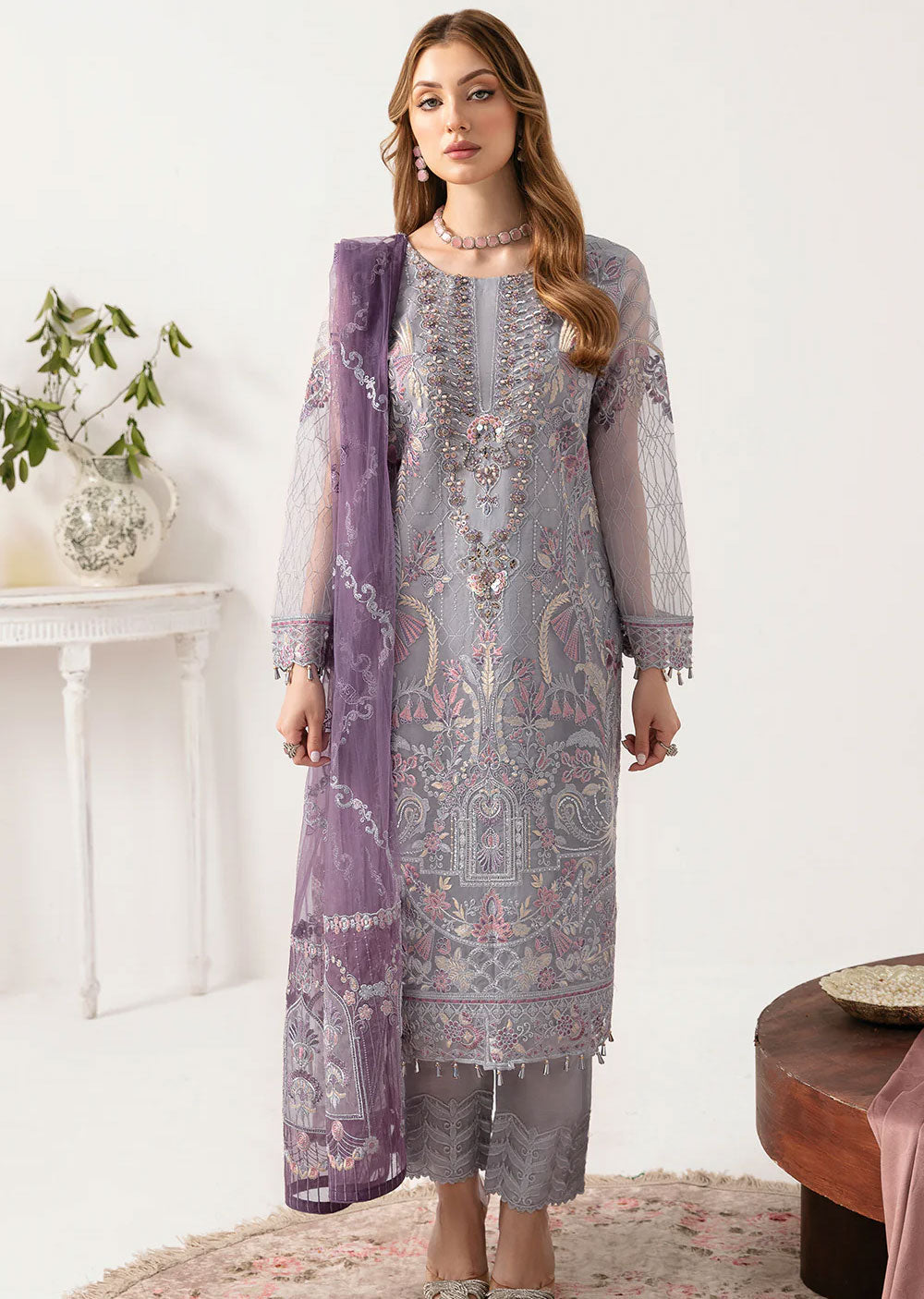 M-1104 - Unstitched - Ramsha Minhal Vol 11 2024 - Memsaab Online