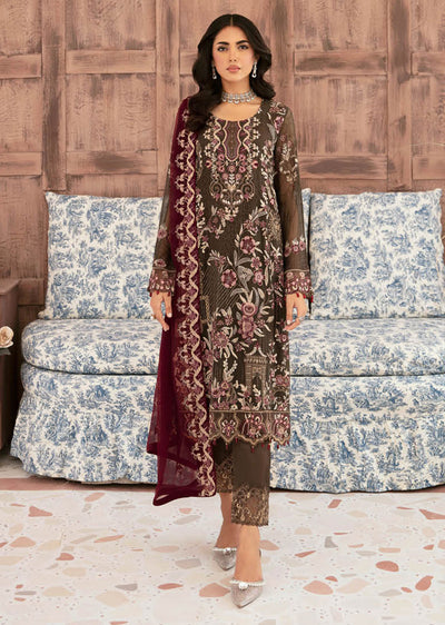 F-2604 - Unstitched - Ramsha Chiffon Collection Vol 26 2024 - Memsaab Online