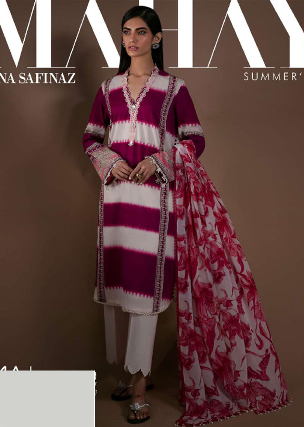 MZN-04-A - Unstitched - Mahay Summer Collection by Sana Safinaz 2023 - Memsaab Online