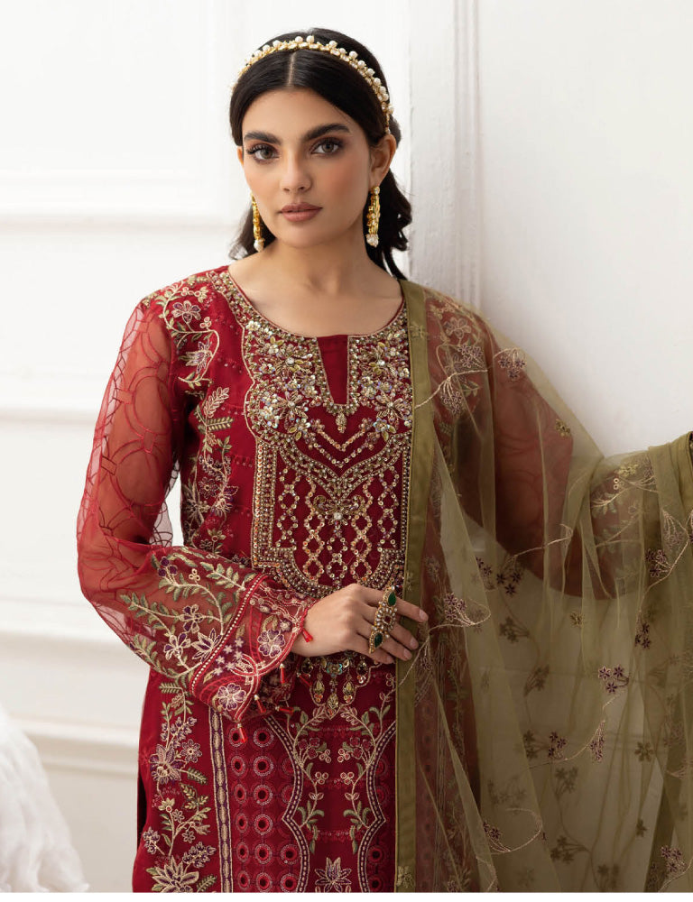 P-204- Unstitched - Dastoor by Ramsha Luxury Lawn Vol 2 - Memsaab Online