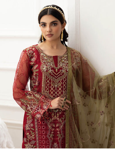 P-204- Unstitched - Dastoor by Ramsha Luxury Lawn Vol 2 - Memsaab Online