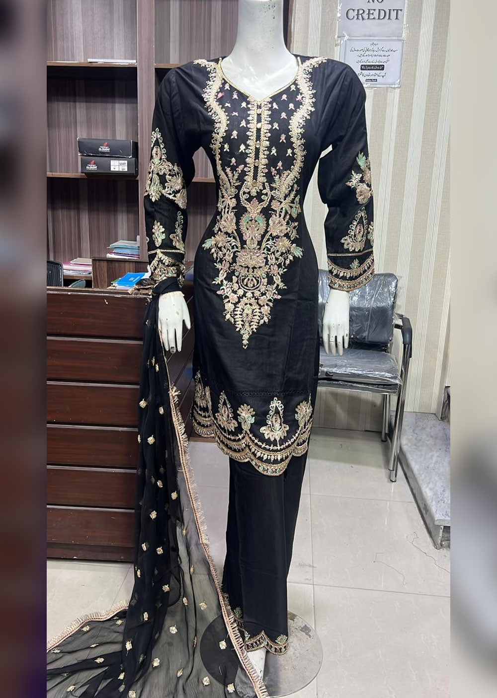 BPH-01 - Black - Readymade Posh Suit 2024 - Memsaab Online