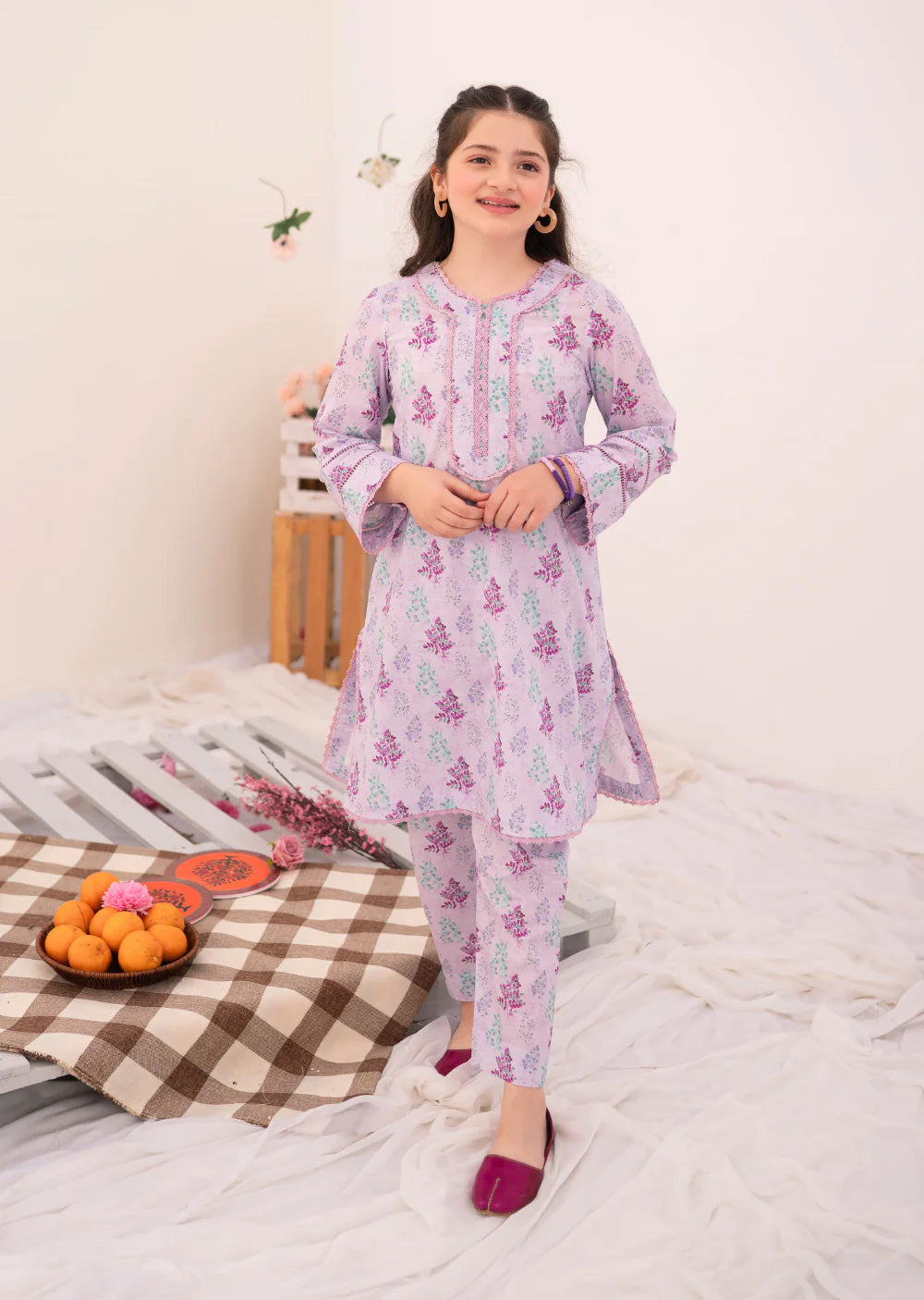 Azahra - Readymade Kids Suit by Garnet 2024 - Memsaab Online