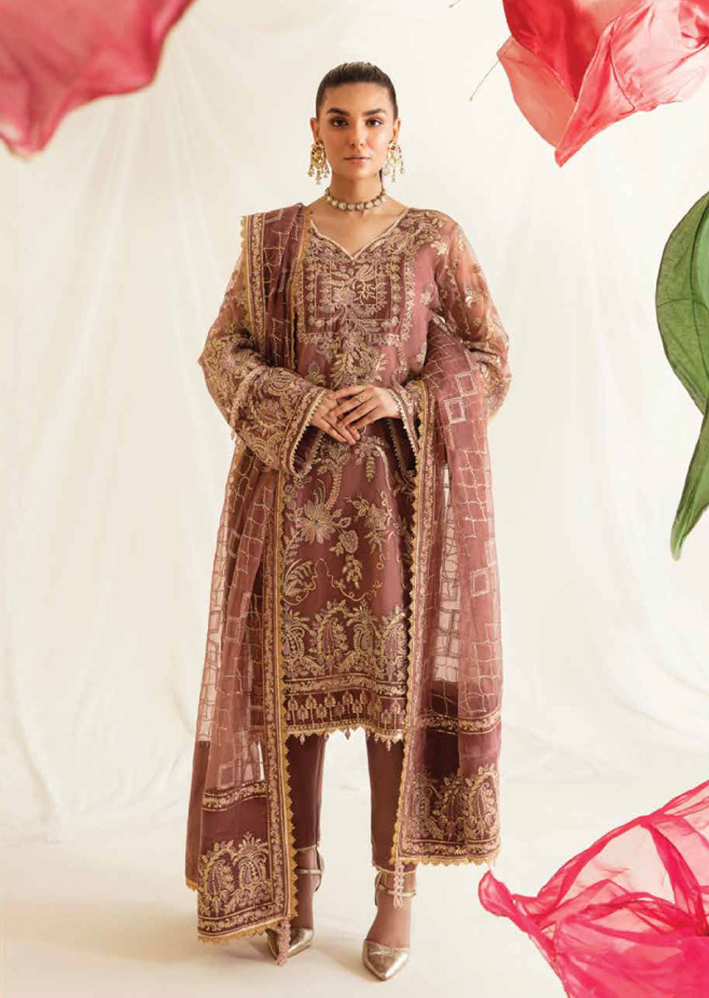 AZ-V4-04 - Unstitched - Fleur de lis Collection by Afrozeh 2023 - Memsaab Online