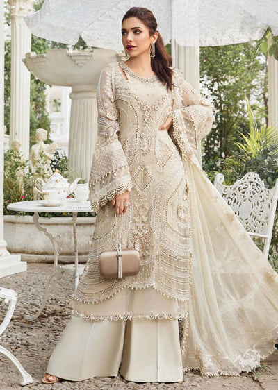 MPC-24-104 - Unstitched - Maria B Embroidered Chiffon 2024 - Memsaab Online