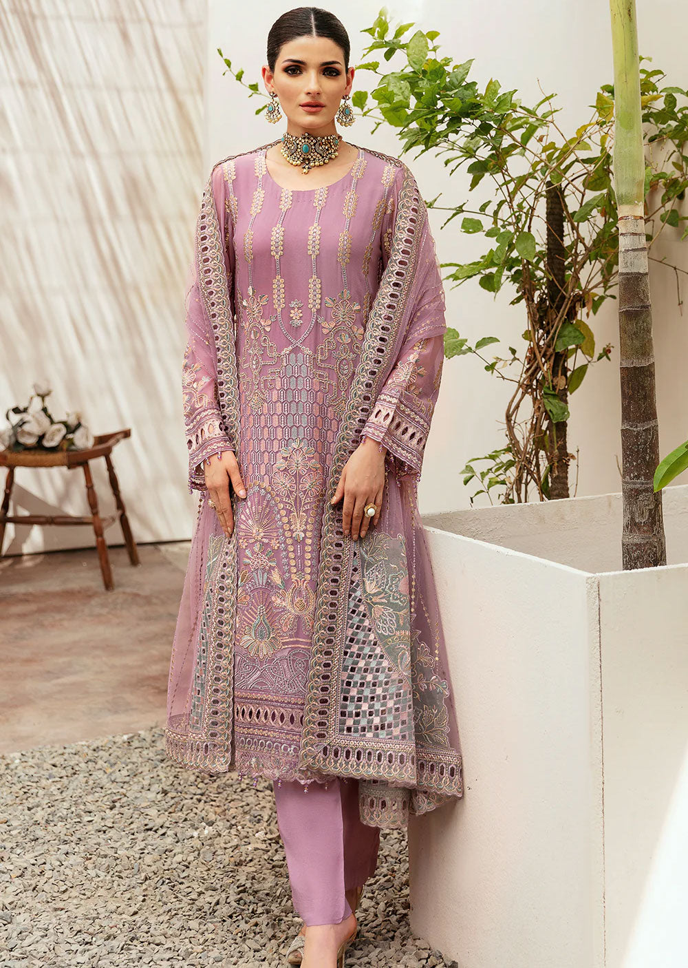 K-204-R - READYMADE - Ramsha Kashish Weightless Chiffon Vol 2 2024 - Memsaab Online