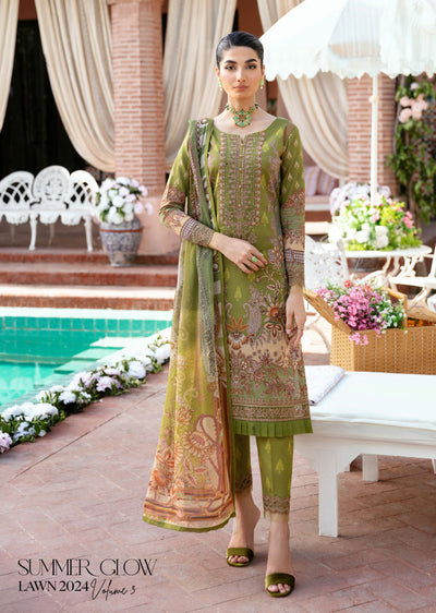 GLL-24V-04 - ALICIA - Unstitched - The Summer Glow Lawn Collection 2024 - Memsaab Online