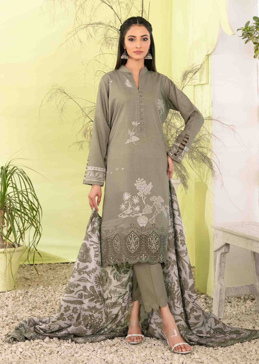 IFZN-5519 - Unstitched - Ifza Viscose Suit by Tawakkal 2025 - Memsaab Online