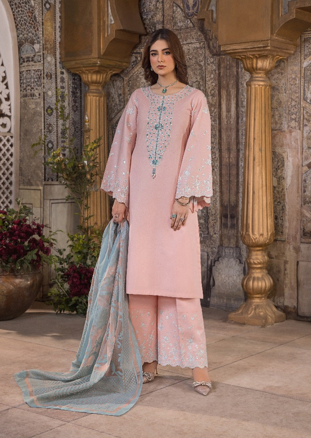 HSS-304 - Pink - Readymade - Heeras Suit 2025 - Memsaab Online