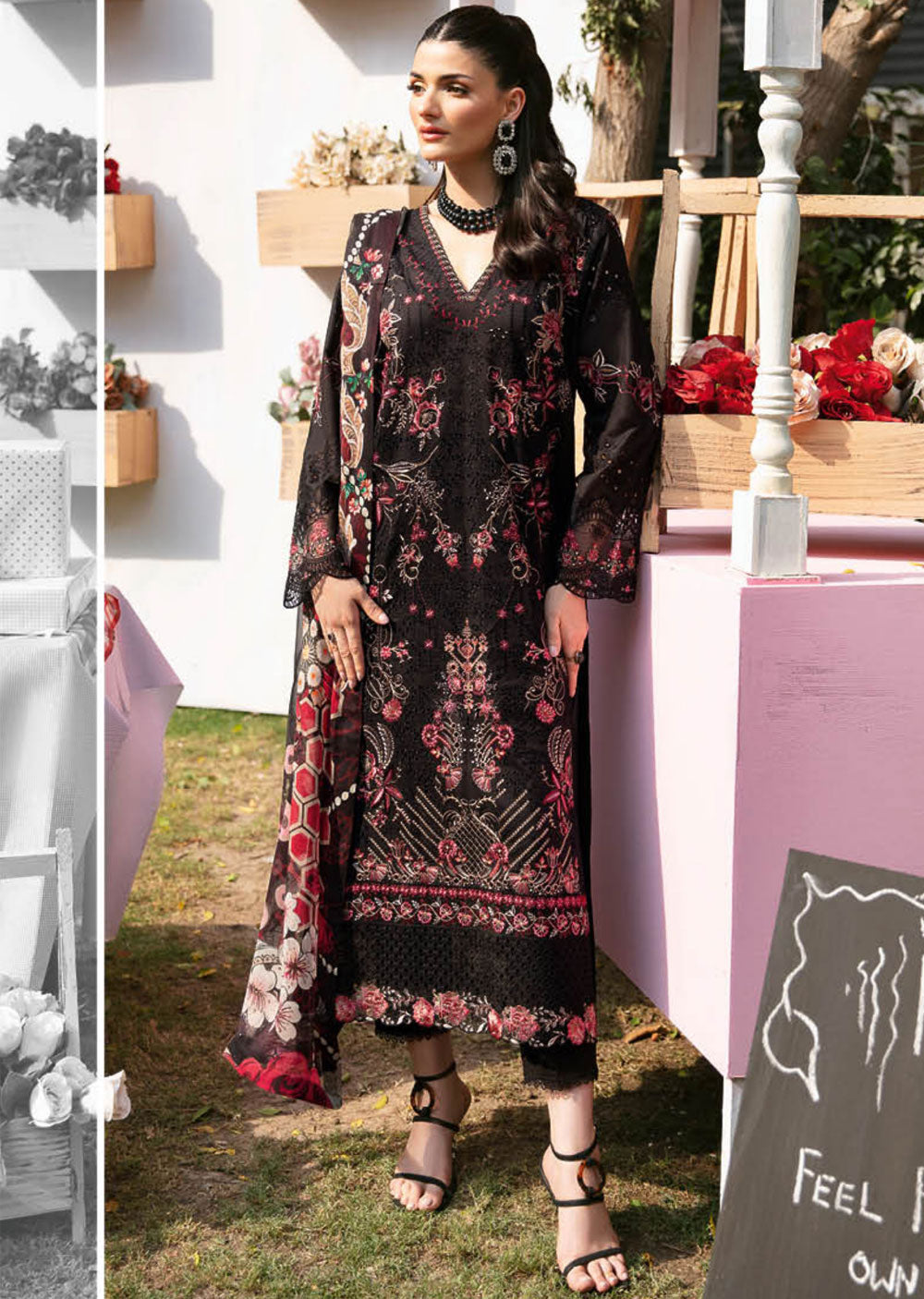 Z-904 - Unstitched - Ramsha Andaaz Luxury Lawn Vol 9 2024 - Memsaab Online