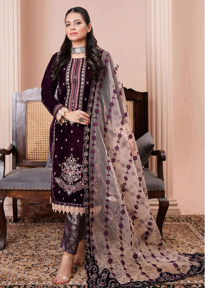 HN-04-R - Readymade - Hina Embroidered Collection 2023 - Memsaab Online