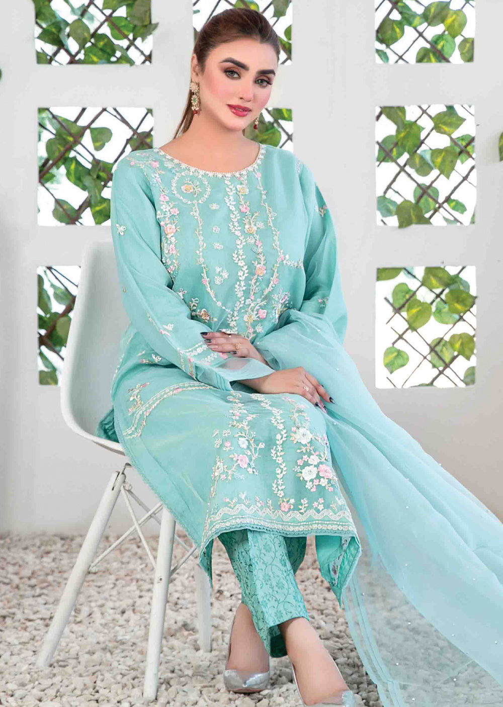 D-3404 - Readymade - Manha by Tawakkal Fancy Duppatta Suit 2024 - Memsaab Online