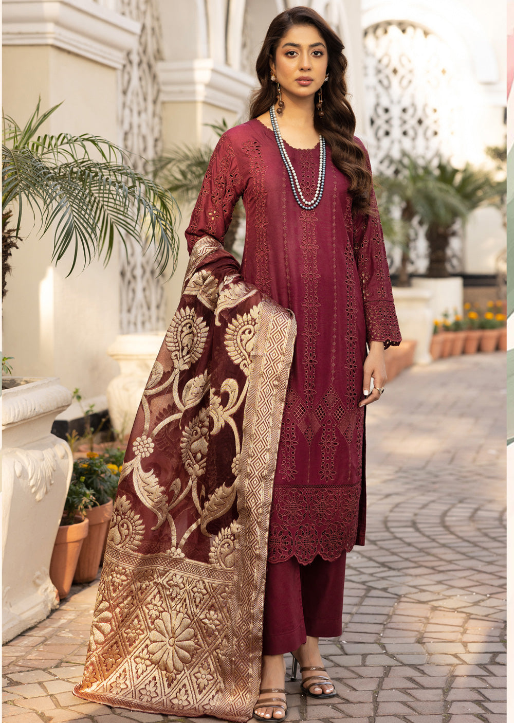 SMNRS-04 - Readymade - Image Kari Chikenkari Eid Festive Collection - Memsaab Online