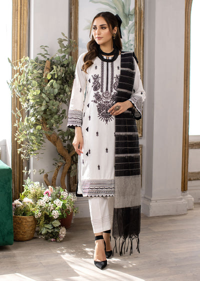 MDM-72 - Readymade - Embroidered Cotton Suit - Memsaab Online