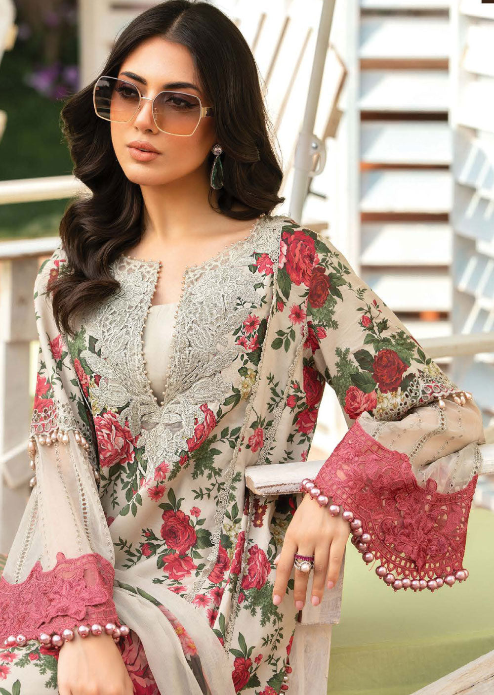 MSBT104B Unstitched Maria B MPrints Lawn Eid Collection 2024