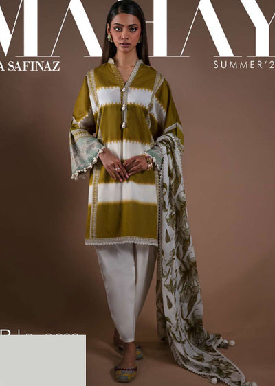MZN-04-B - Unstitched - Mahay Summer Collection by Sana Safinaz 2023 - Memsaab Online