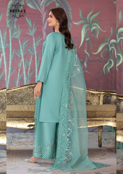 HSS-159 - Readymade Heeras Regal Green Suit - Memsaab Online