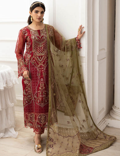 P-204- Unstitched - Dastoor by Ramsha Luxury Lawn Vol 2 - Memsaab Online