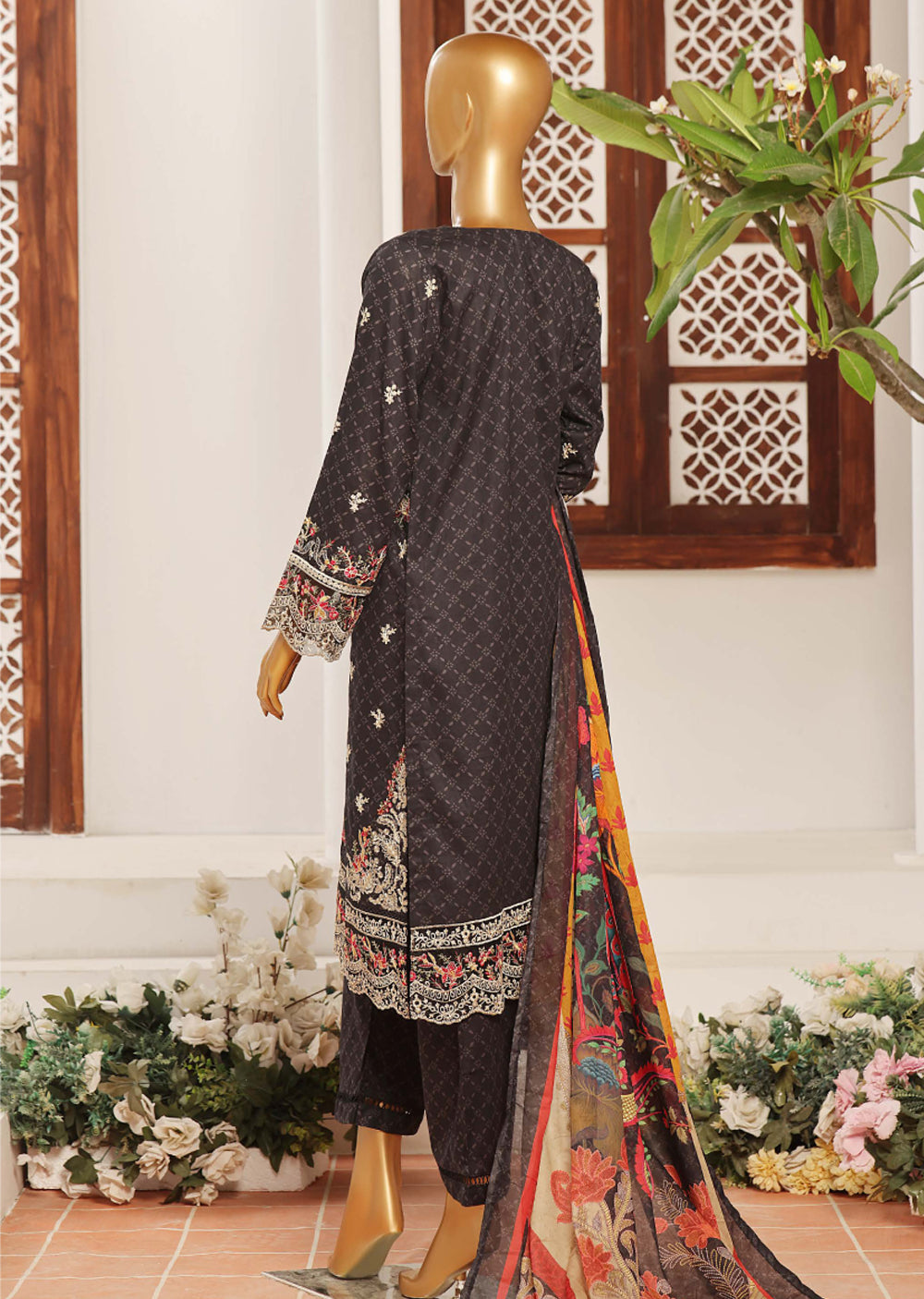 SDR-104 Summer Embroidered Lawn Suit - Memsaab Online