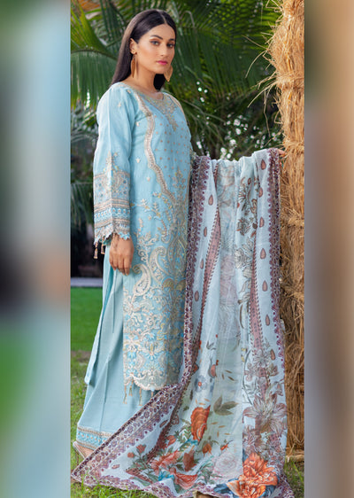 RYJ-04 - Readymade - Rangz Organza Embroidered Suit 2025 - Memsaab Online