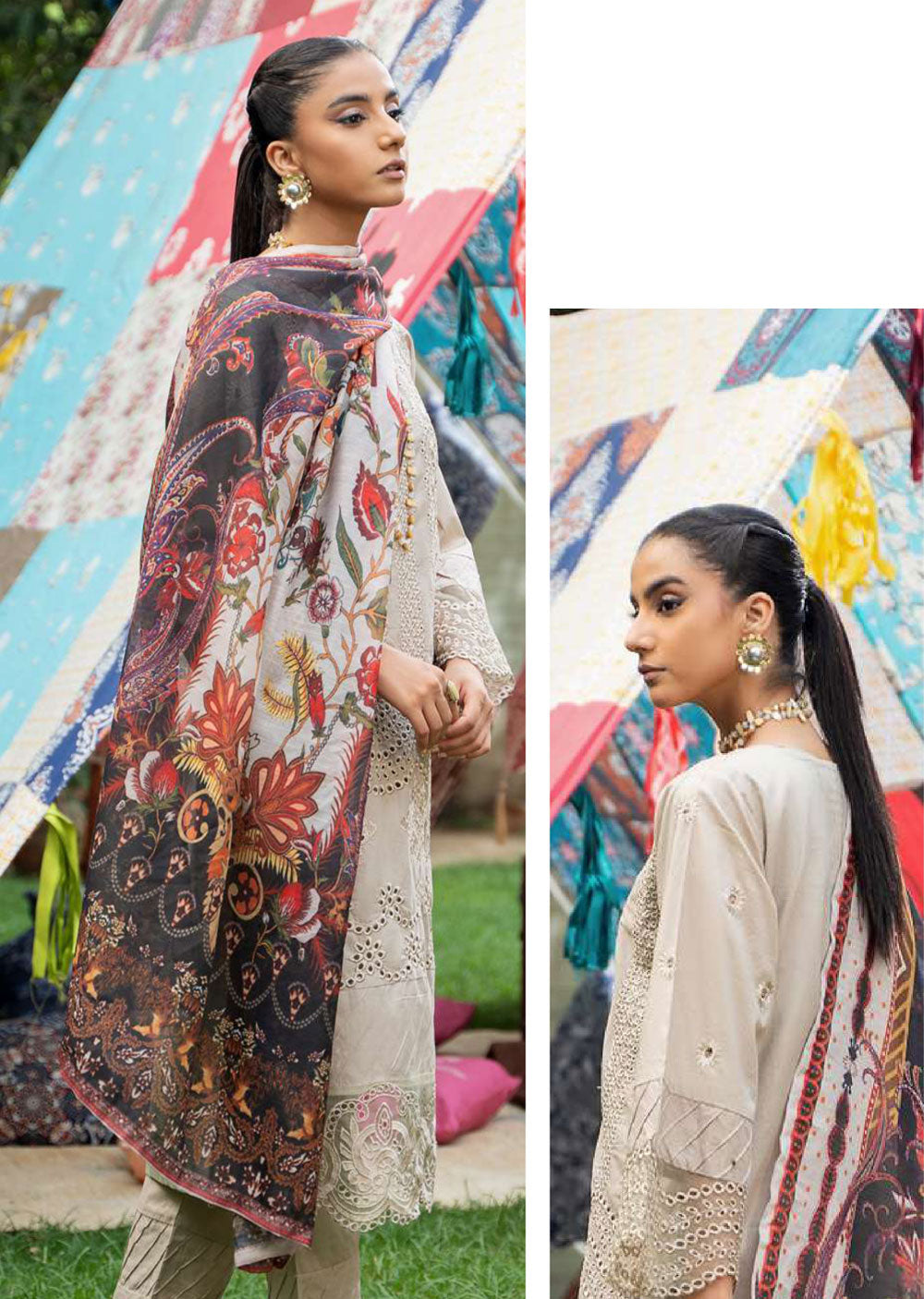 ECK-06 - Summer Breeze - Readymade - Eleganza Chikankari Collection by Raniya.H - Memsaab Online