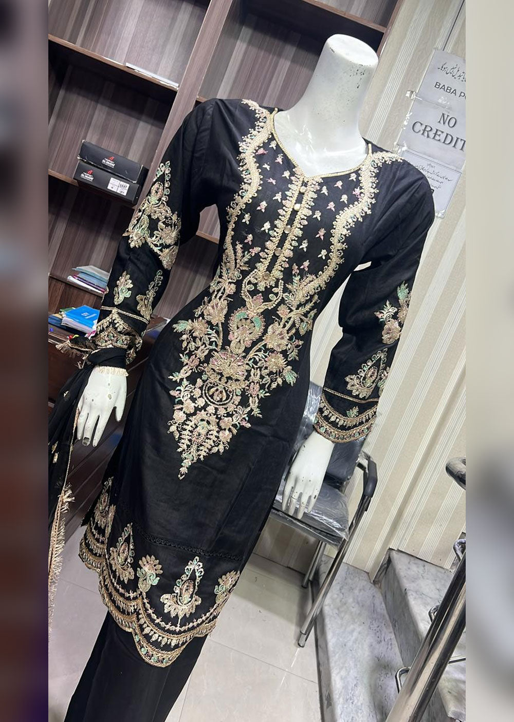 BPH-01 - Black - Readymade Posh Suit 2024 - Memsaab Online