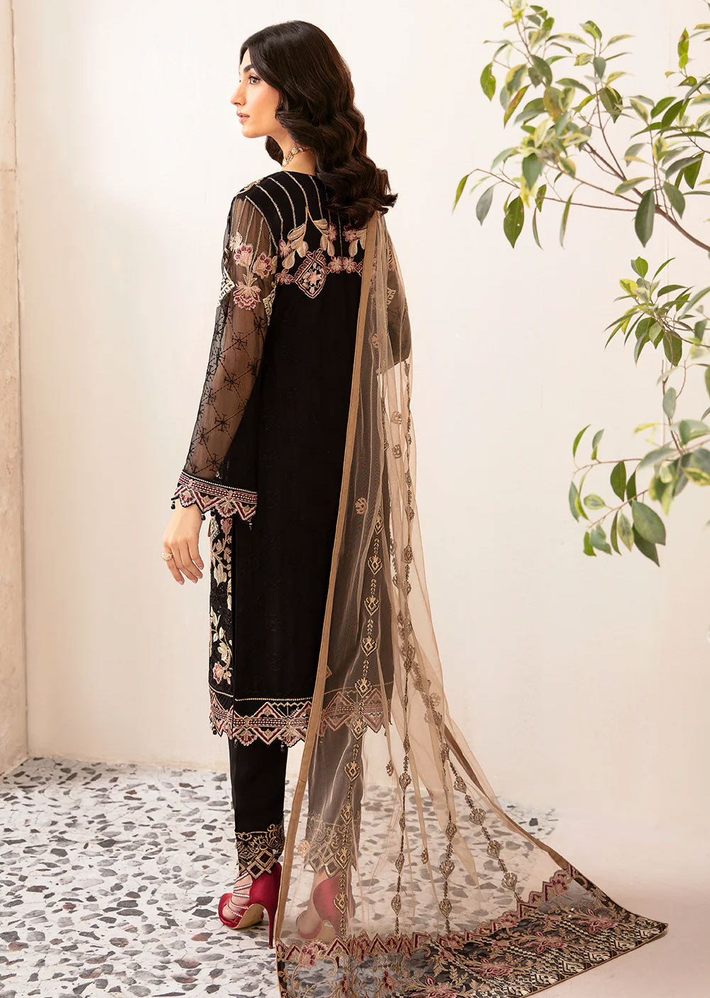 D-1204-R - Readymade - Rangoon by Ramsha Chiffon Collection Vol 12 2024 - Memsaab Online