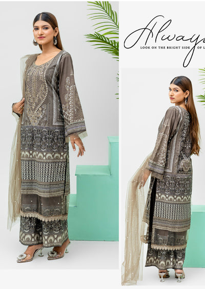 RMJ-04 - Readymade - Rangz Printed Lawn Suit 2025 - Memsaab Online