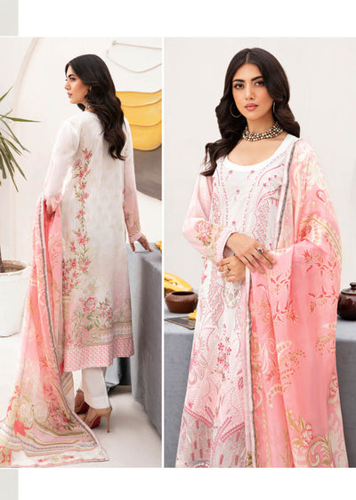 Z-1104 - Unstitched - Ramsha Mashaal Luxury Lawn Vol 11 2024 - Memsaab Online