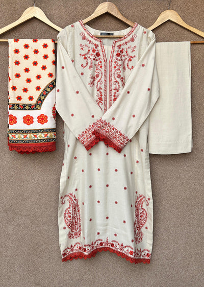 PSH-16348 - Readymade Shaposh Karandi Linen Suit 2025 - Memsaab Online