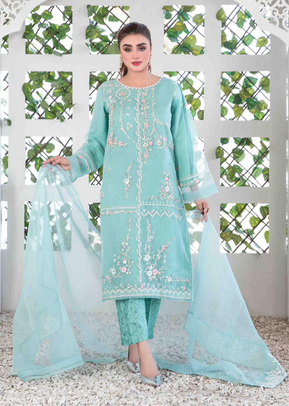 D-3404 - Readymade - Manha by Tawakkal Fancy Duppatta Suit 2024 - Memsaab Online