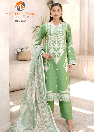 MS-3204 - Readymade - Mushtaq Sons Suit 2024 - Memsaab Online