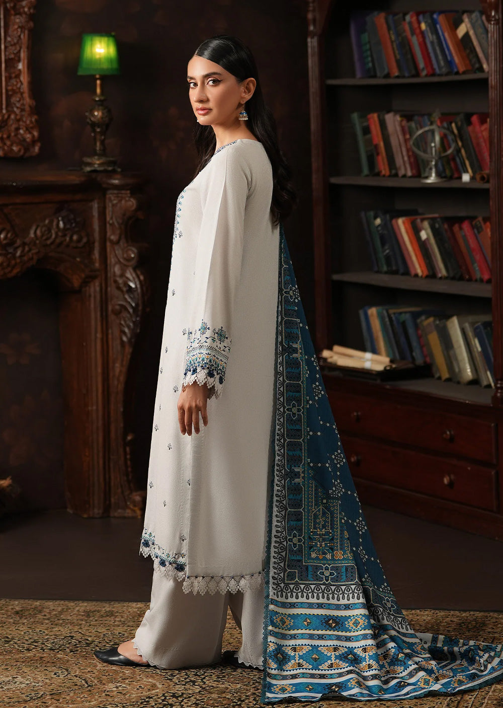 PSH-16347 - Readymade Shaposh Karandi Linen Suit 2025 - Memsaab Online