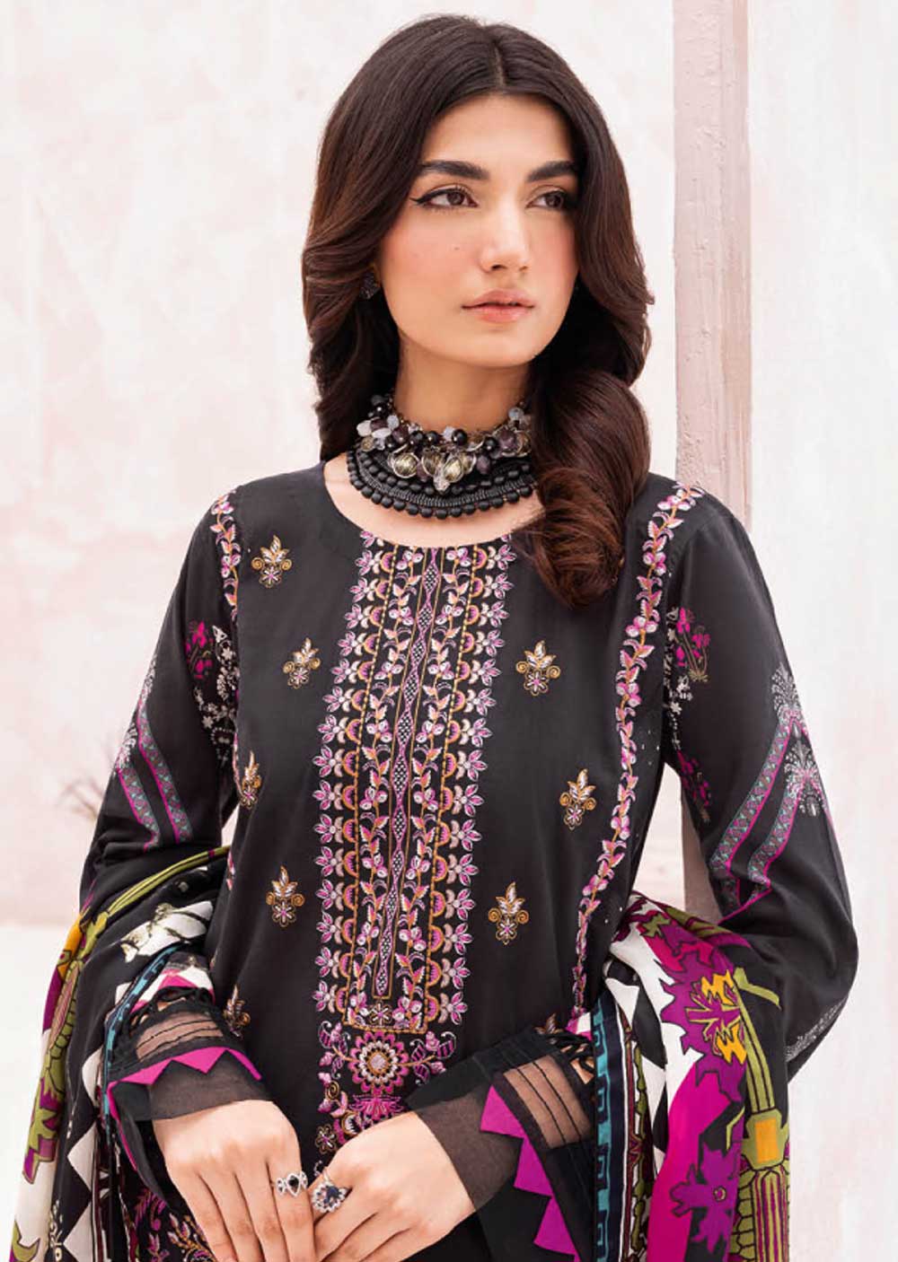 L-704-R - Readymade - Ramsha Mashaal Luxury Lawn Vol 07 2023 - Memsaab Online