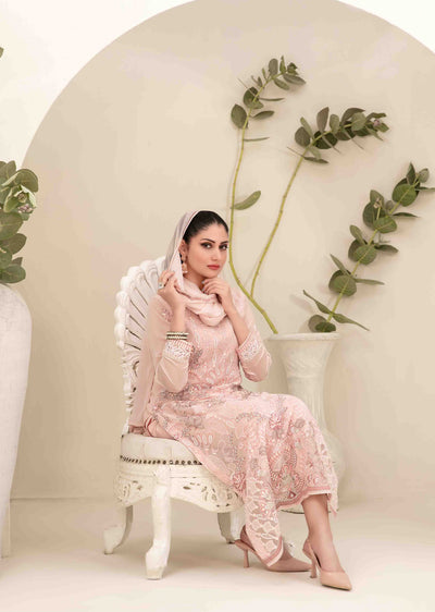 STH-5627 - Unstitched - Setareh Fancy Embroidered Chiffon Collection 25 - Memsaab Online