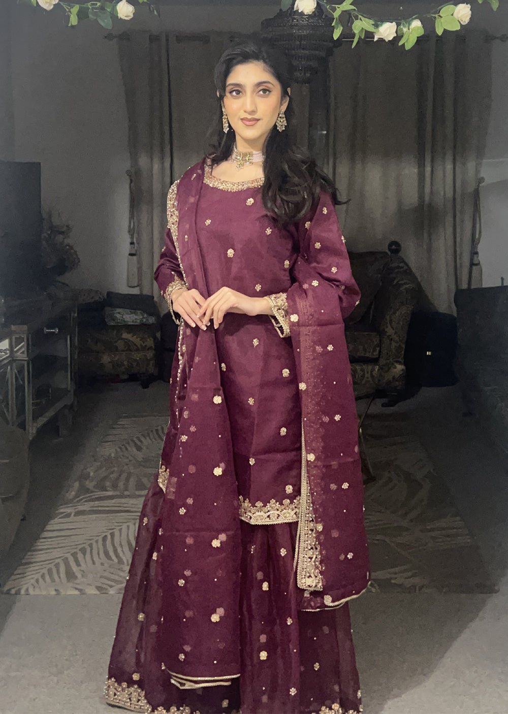 SRB1305 - Bano - Purple - Sehrish.B Designer - Memsaab Online