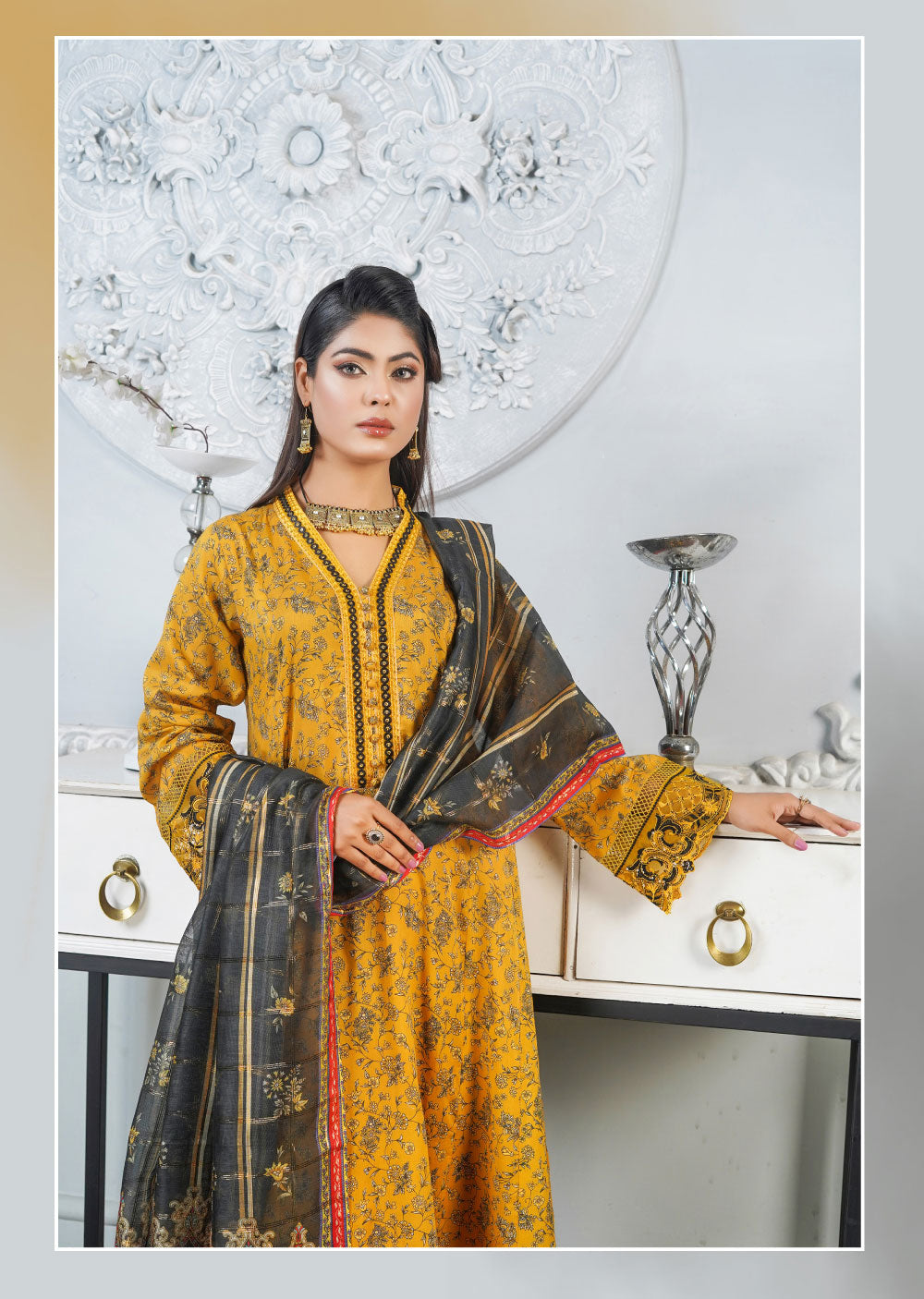 MNRD-04-R - Readymade - Munira Summer Lawn Collection 2024 - Memsaab Online