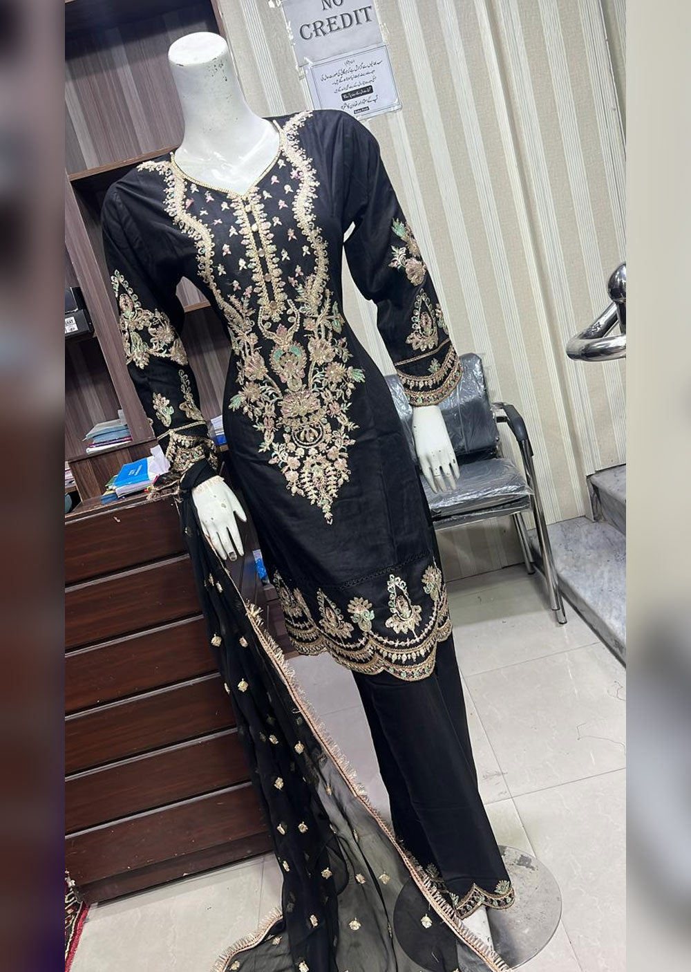 BPH-01 - Black - Readymade Posh Suit 2024 - Memsaab Online